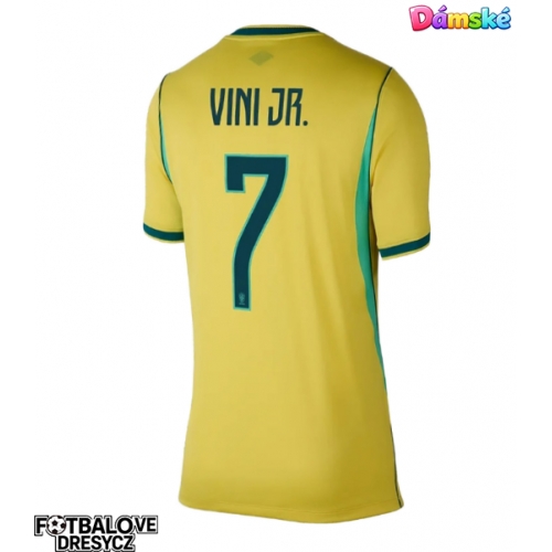 Brazílie Vinicius Junior #7 Dámské Domácí Dres MS 2026 Krátký Rukáv Brazílie Vinicius Junior #7 Dámské Domácí Dres MS 2026 Krátký Rukáv
